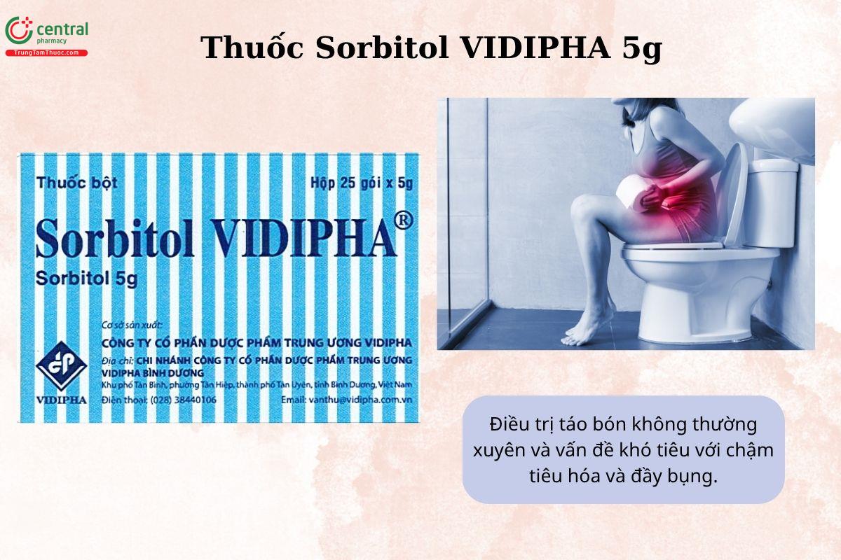 Chỉ định của thuốc Sorbitol VIDIPHA 5g