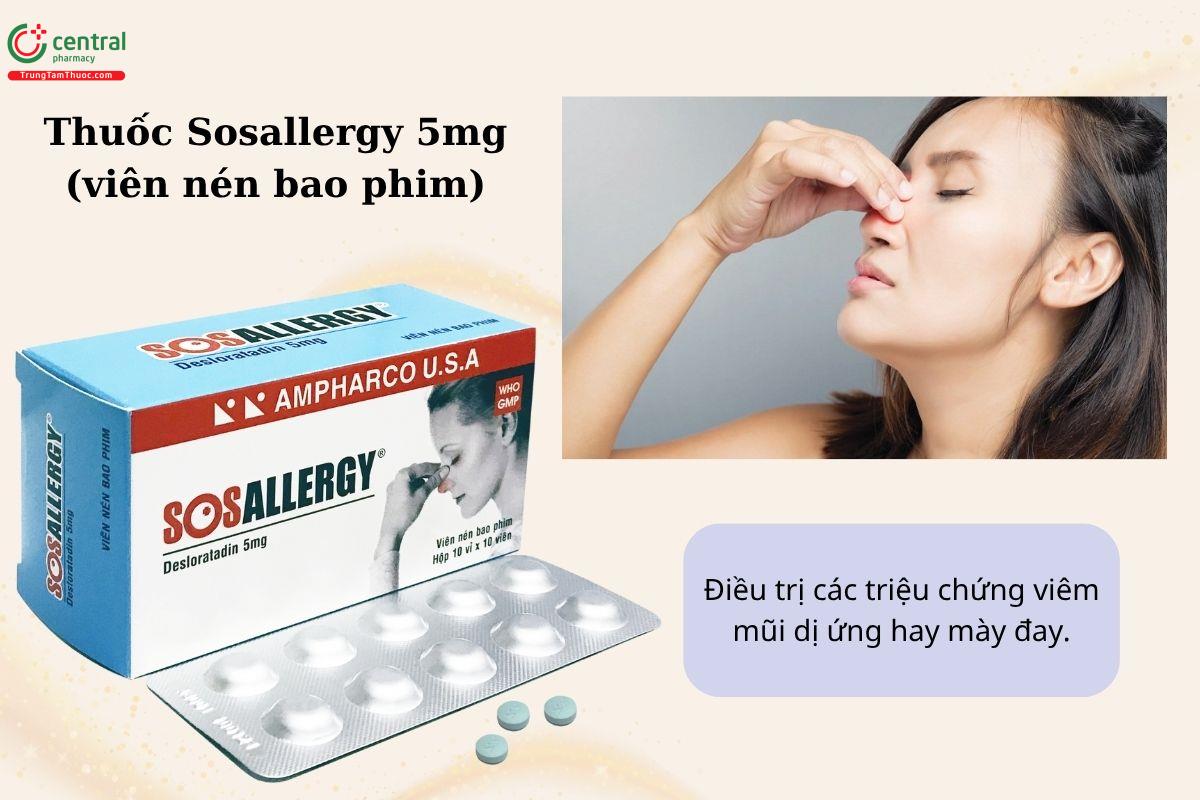 Chỉ định của thuốc Sosallergy 5mg