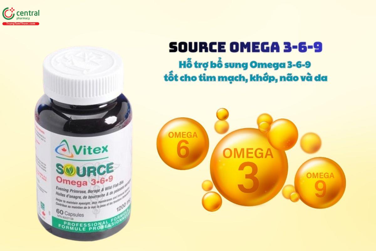Thuốc Source Omega 3-6-9 bổ sung Omega 3,6,9 tốt cho tim mạch, não bộ, thị giác