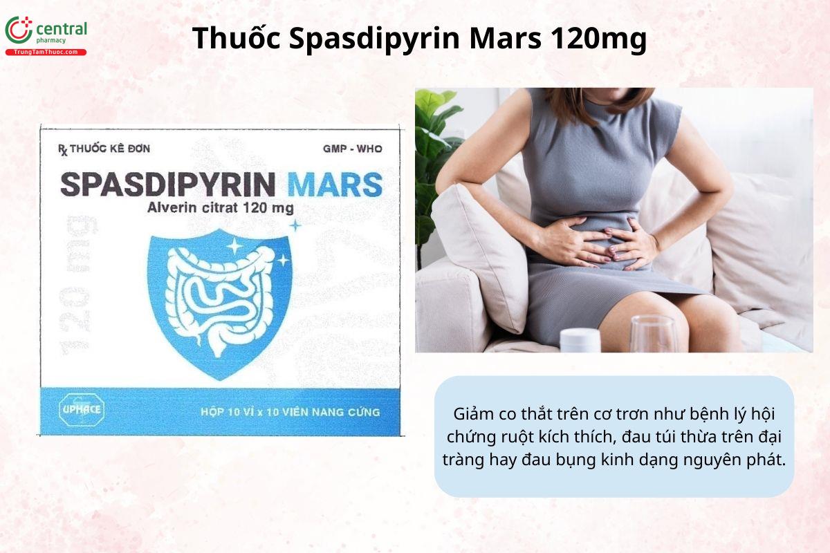 Chỉ định của thuốc Spasdipyrin Mars 120mg