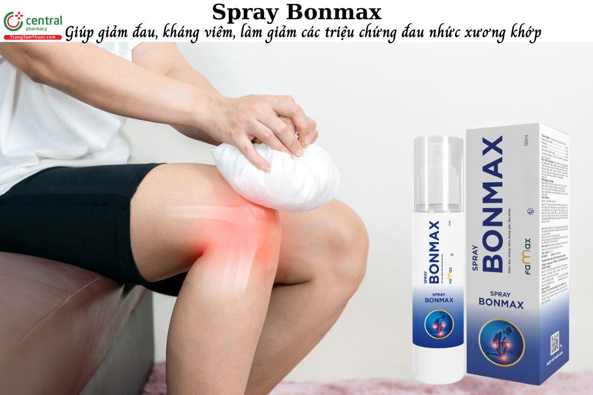 Spray Bonmax - Giảm đau đau nhức xương khớp, bầm tím, đau cơ, căng cơ