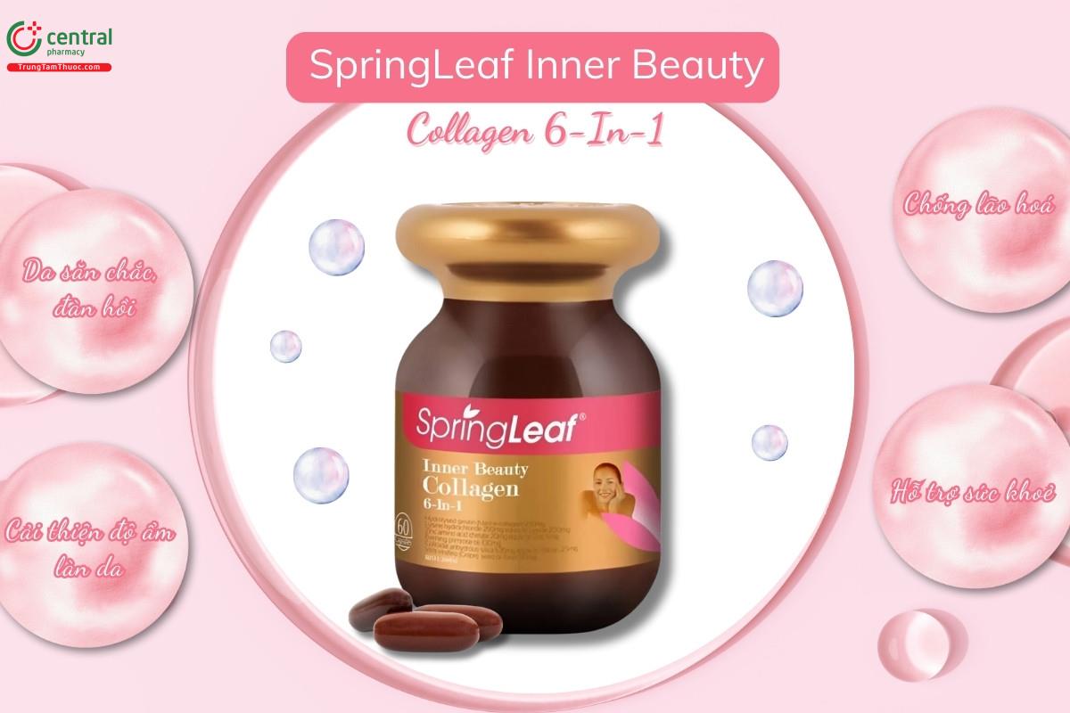 SpringLeaf Inner Beauty Collagen 6-In-1 cung cấp collagen cùng các dưỡng chất thiết yếu cho cơ thể