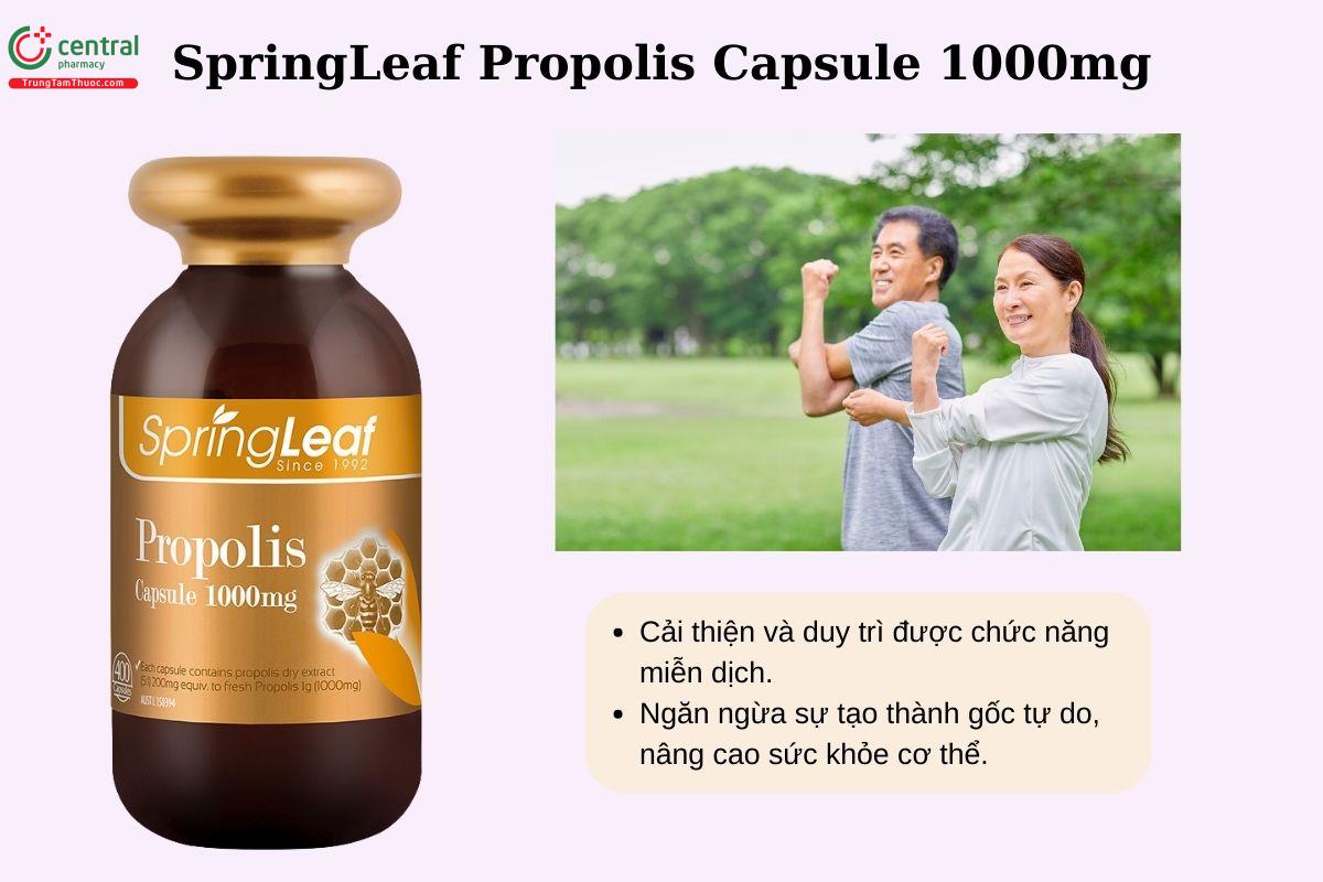 Công dụng của SpringLeaf Propolis Capsule 1000mg