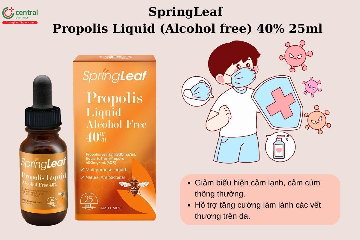 Công dụng của SpringLeaf Propolis Liquid (Alcohol free) 40% 25ml