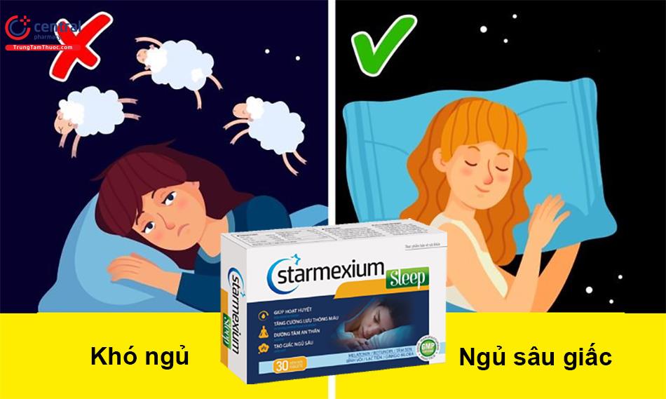 Viên uống Starmexium Sleep cải thiện giấc ngủ
