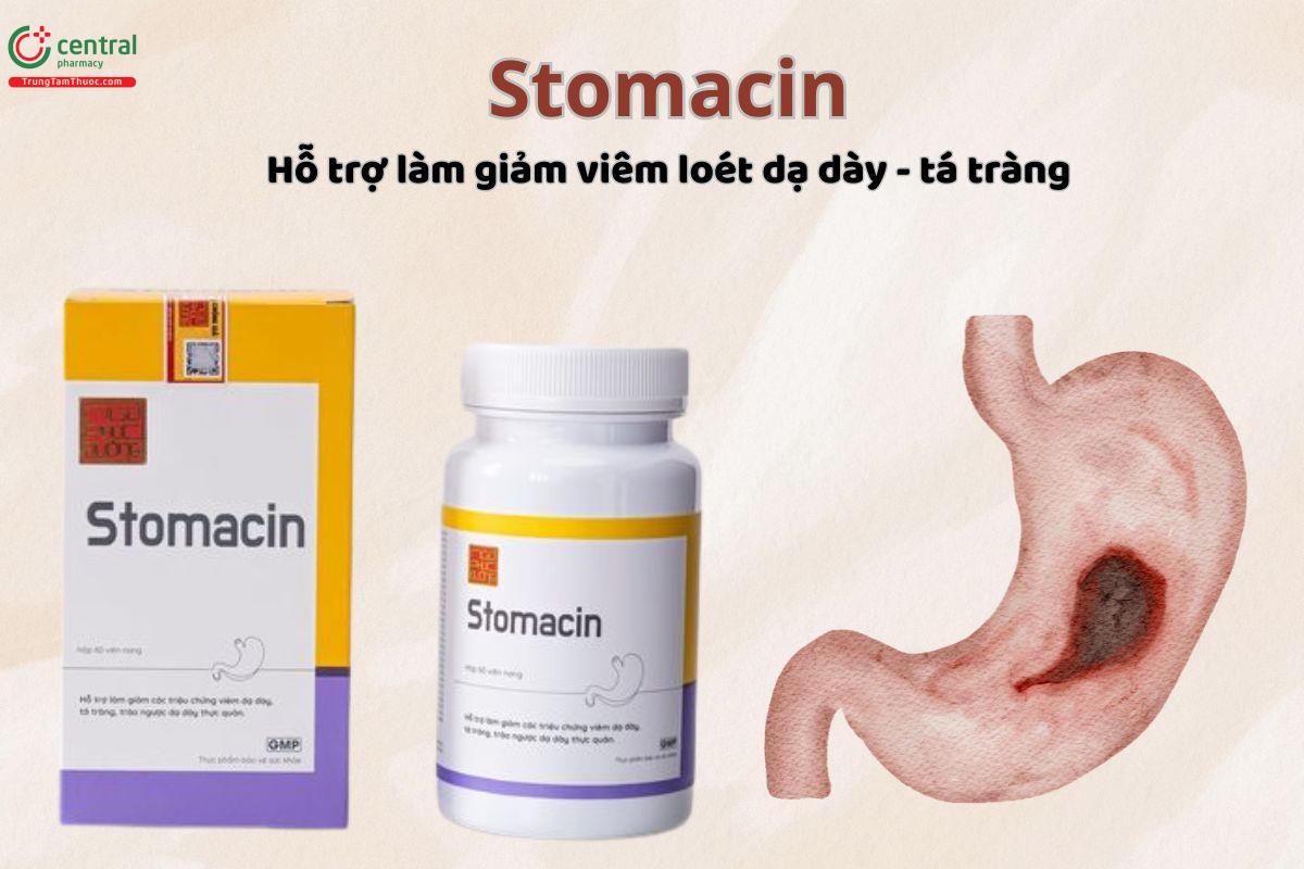 Stomacin hỗ trợ giảm triệu chứng của viêm dạ dày, tá tràng