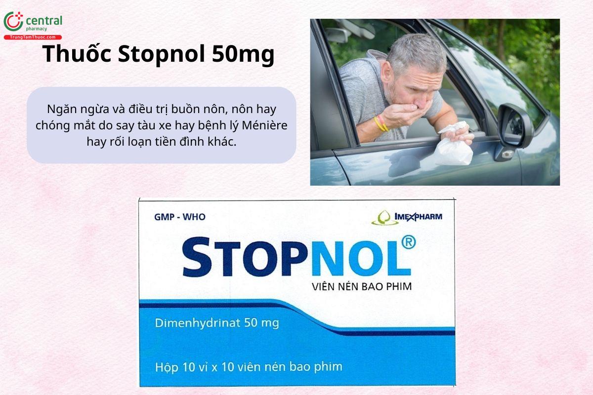 Chỉ định của thuốc Stopnol 50mg