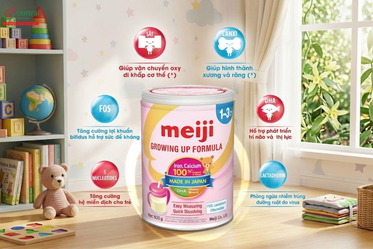 Sữa Meiji Growing Up Formula cho trẻ nhẹ cân