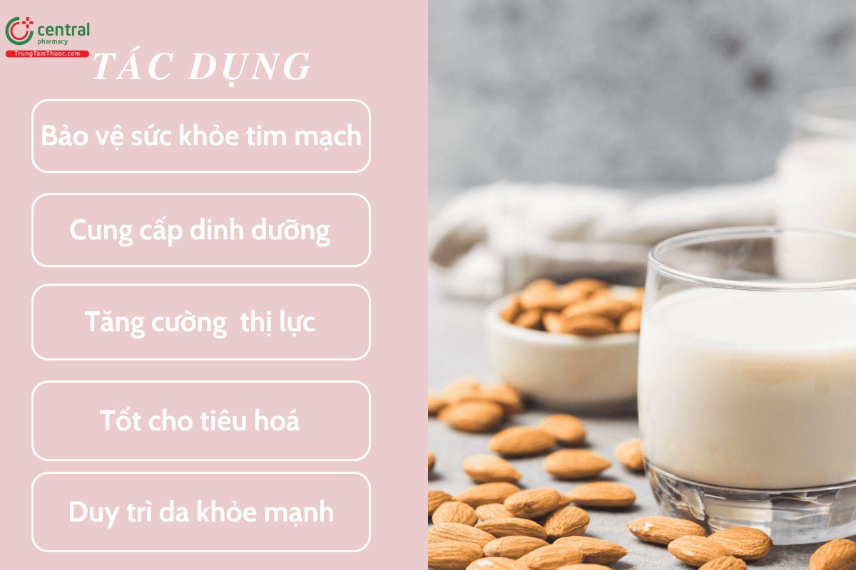 Tác dụng của sữa hạt 