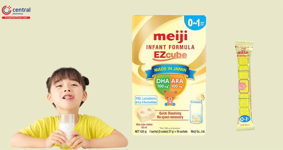 Sữa Meiji Infant Formula EZcube cho trẻ từ 0-12 tháng tuổi