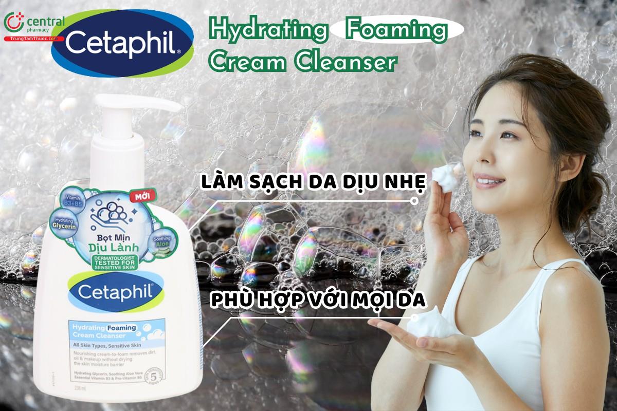 Sữa rửa mặt Cetaphil Hydrating Foaming Cream Cleanser 473ml, 236ml cấp ẩm sâu