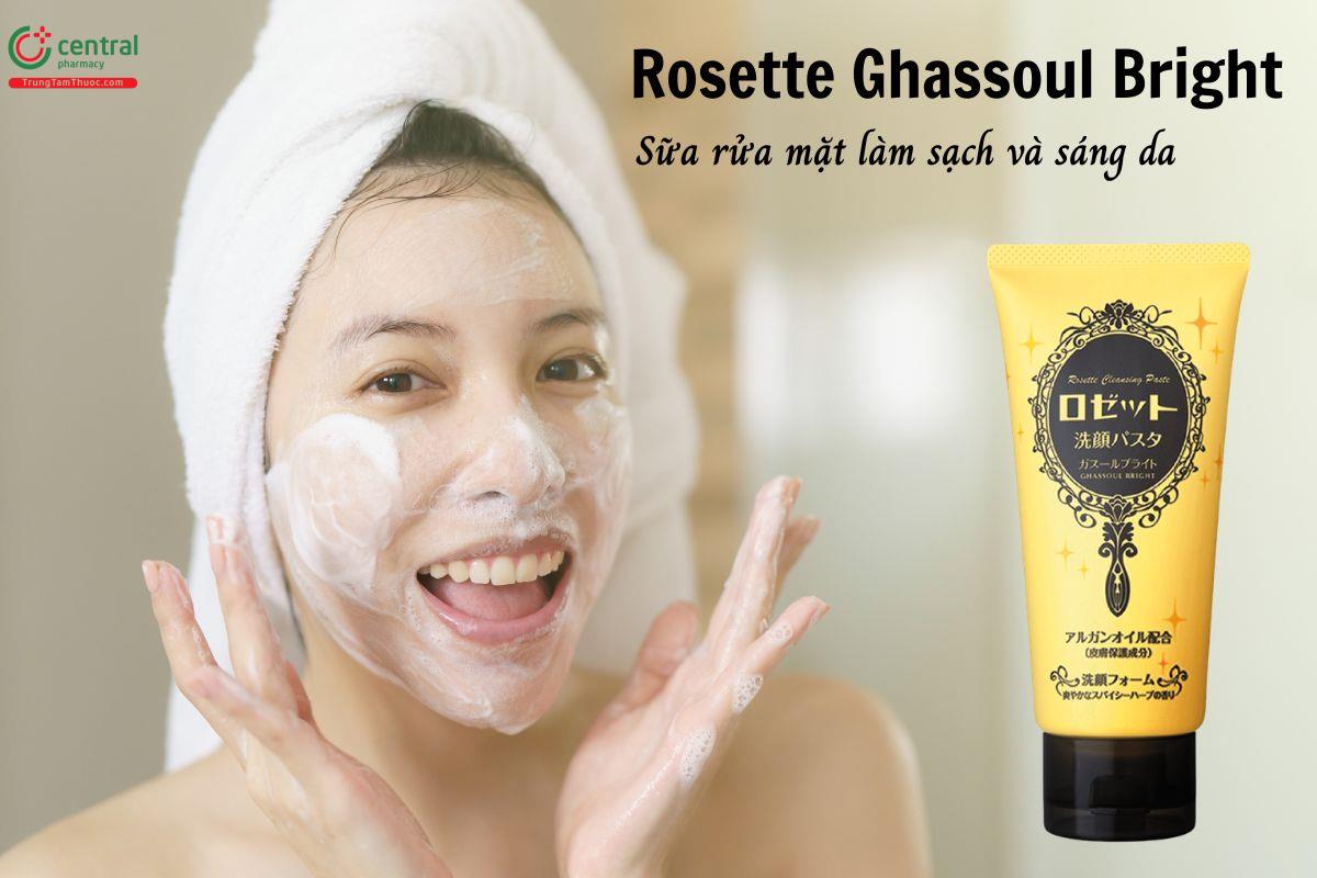 Sữa rửa mặt Rosette Ghassoul Bright - Làm sạch và cải thiện độ sáng của làn da