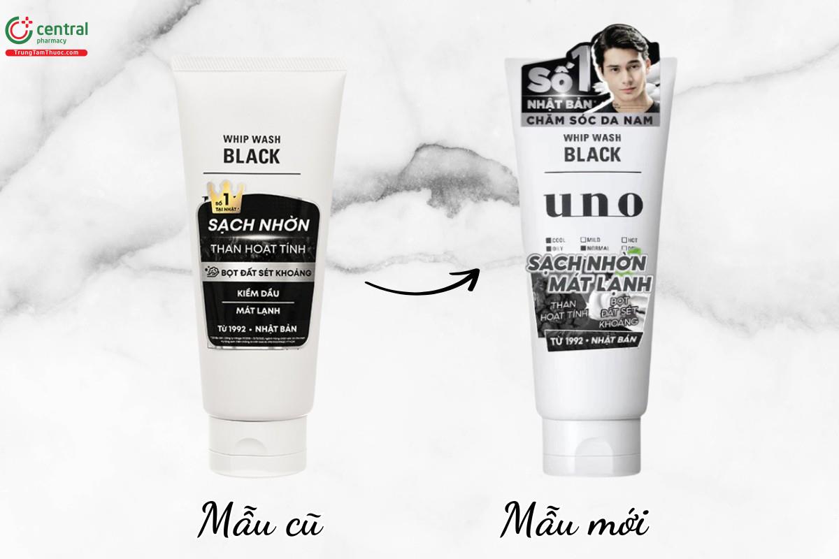 Thông báo thay đổi bao bì Sữa rửa mặt UNO Whip Wash Black