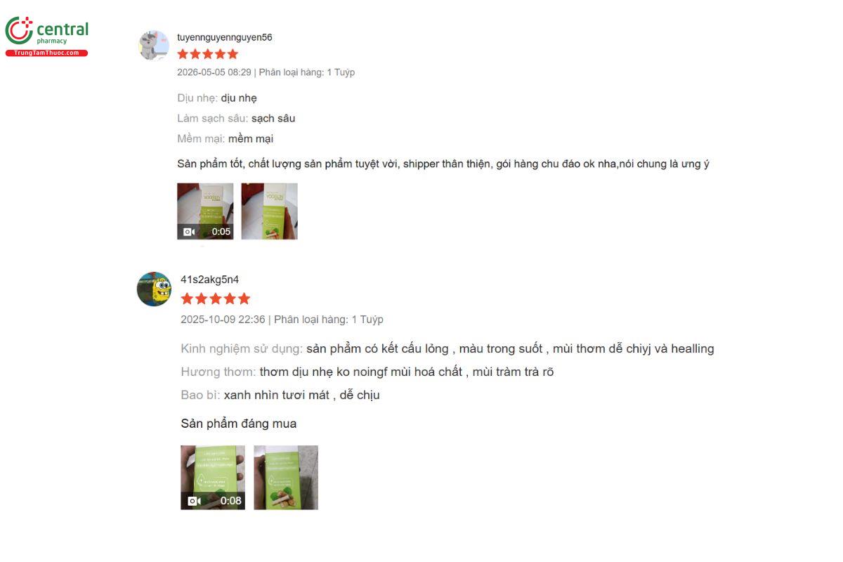 Review từ người dùng về Sữa rửa mặt Yoosun Acnes