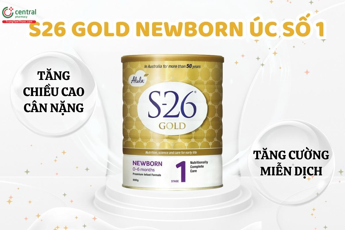 Sữa S-26 Gold Newborn Số 1 900g - Bổ sung chất dinh dưỡng, giúp bé phát triển toàn diện