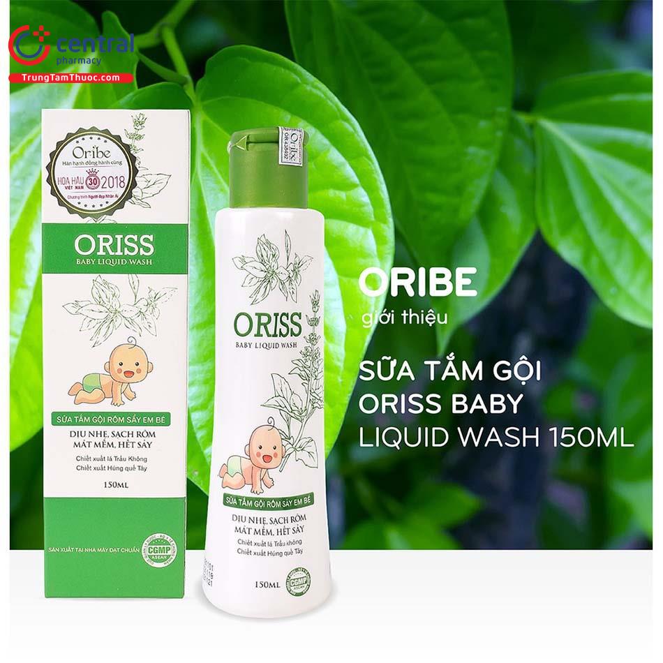 Sữa tắm Oriss Baby Liquid Wash dưỡng ẩm da
