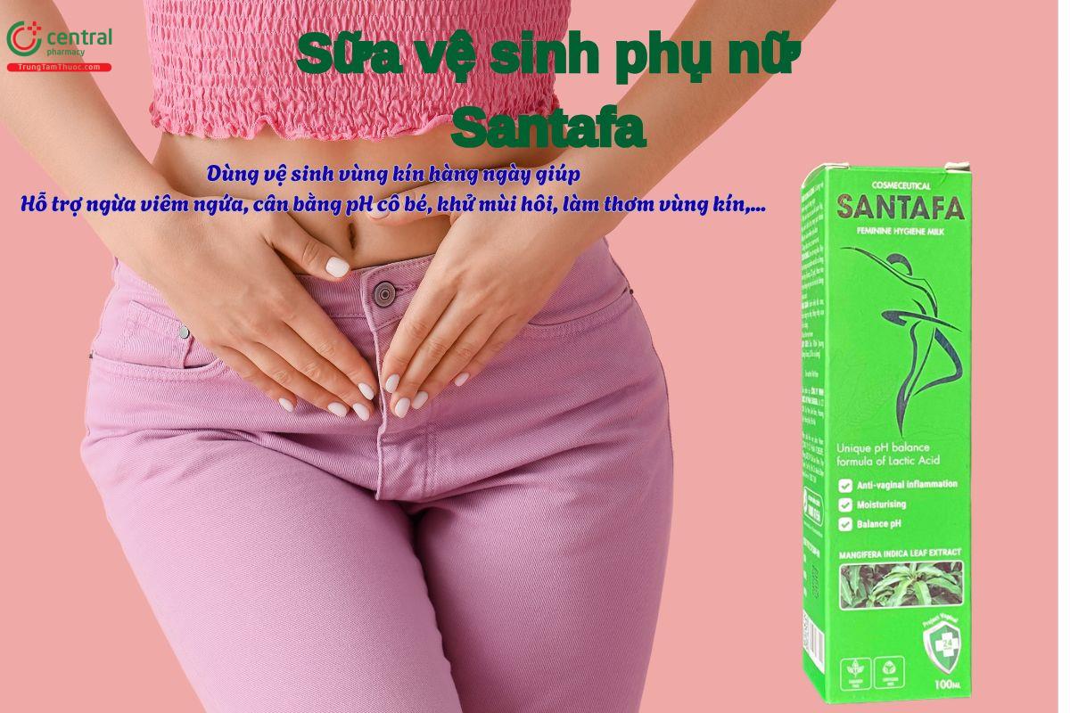 Sữa vệ sinh phụ nữ Santafa làm sạch vùng kín, ngăn ngừa viêm nhiễm