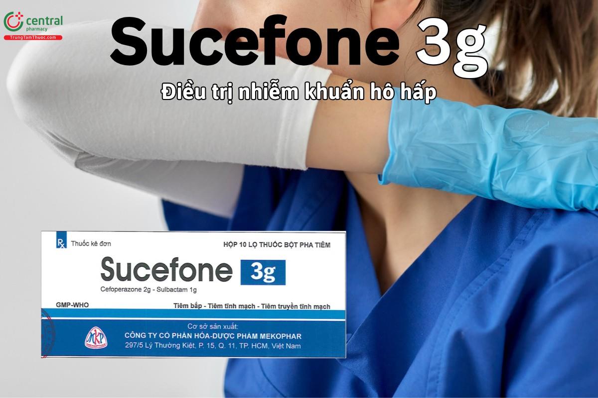 Thuốc Sucefone 3g điều trị các nhiễm khuẩn hô hấp do vi khuẩn nhạy cảm