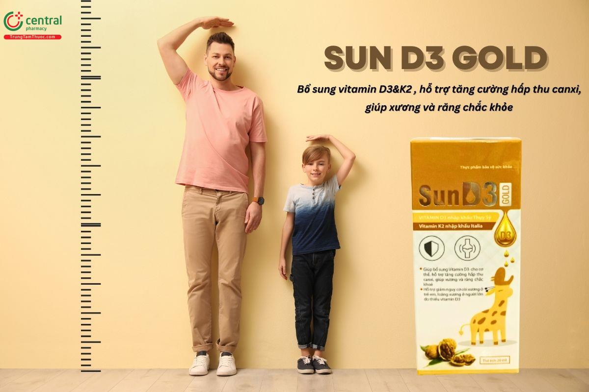 Sun D3 Gold có tác dụng gì?