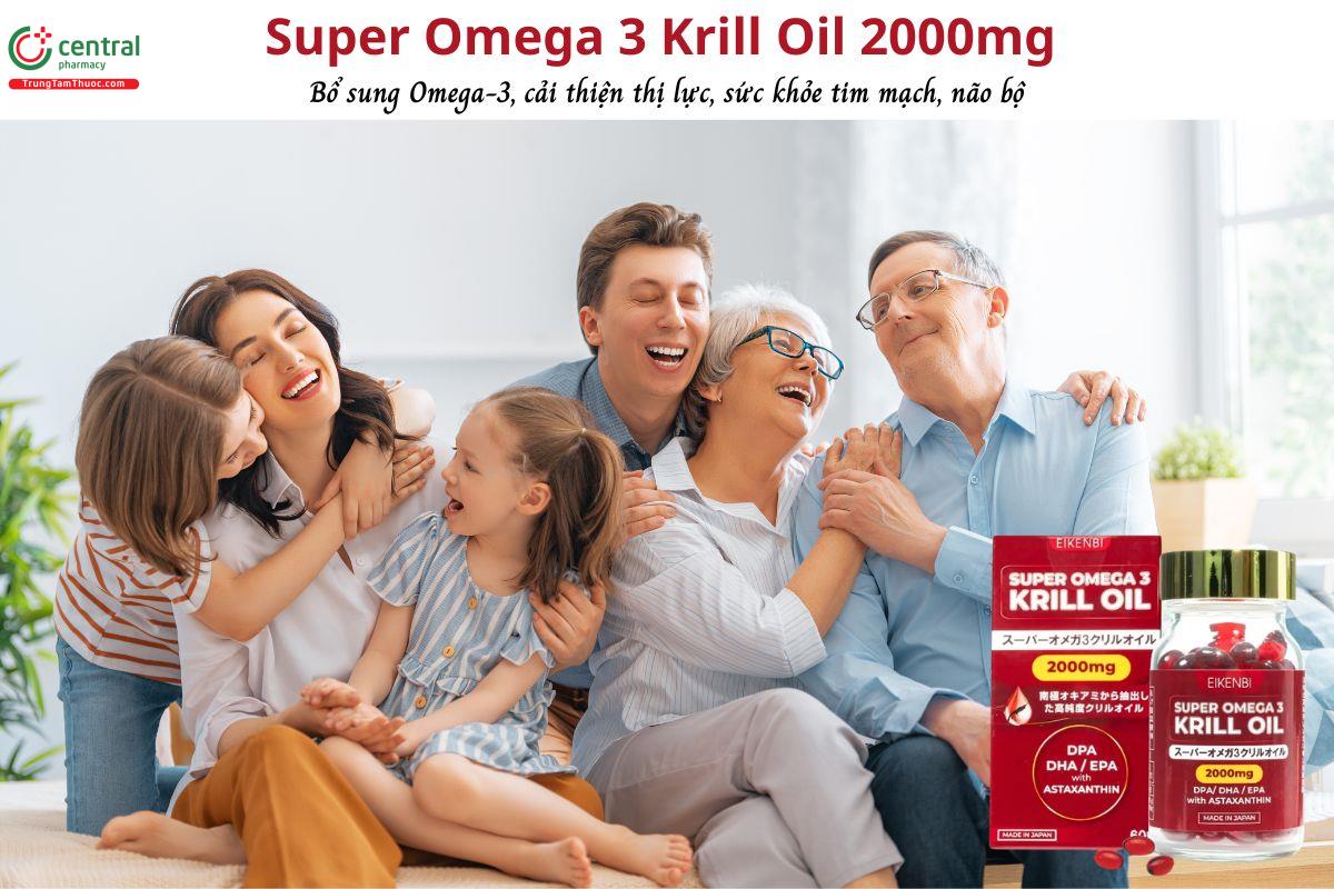 Super Omega 3 Krill Oil 2000mg - Hỗ trợ sức khỏe não bộ, tim mạch, thị lực