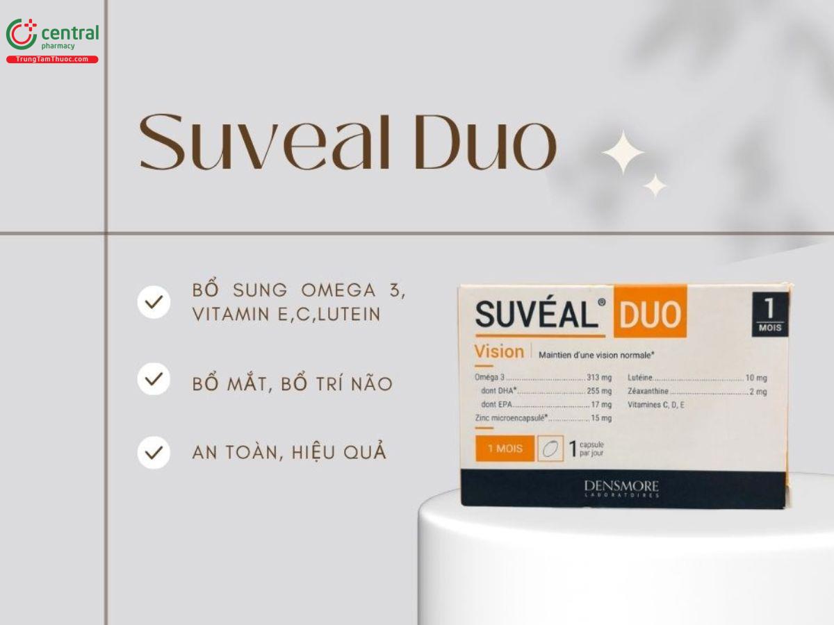 Viên Suveal Duo - Giảm khô mắt, mỏi mắt, cận thị, tổn thương mắt