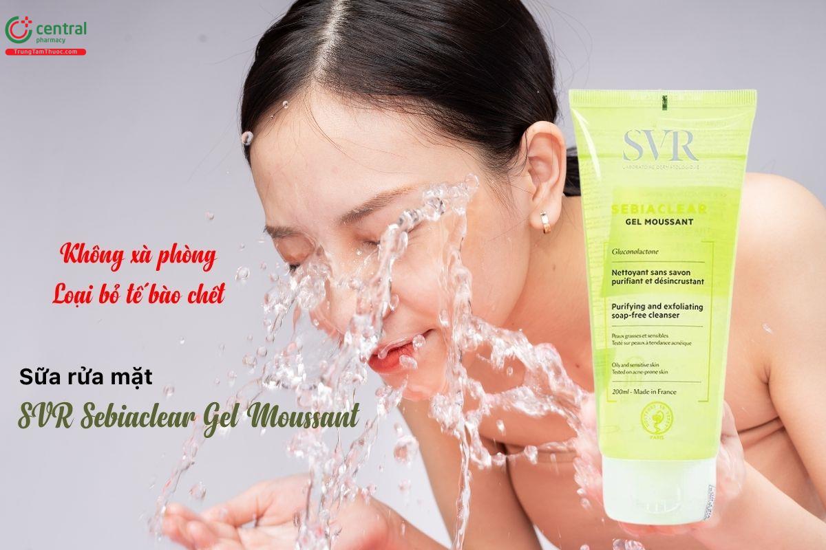 Gel rửa mặt SVR Sebiaclear Gel Moussant làm sạch sâu, không chứa xà phòng