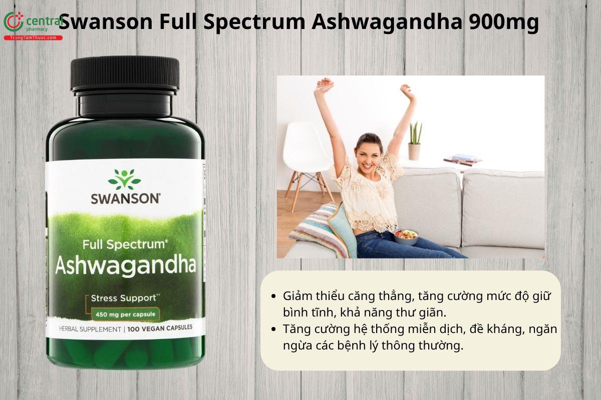 Công dụng của Swanson Full Spectrum Ashwagandha 900mg