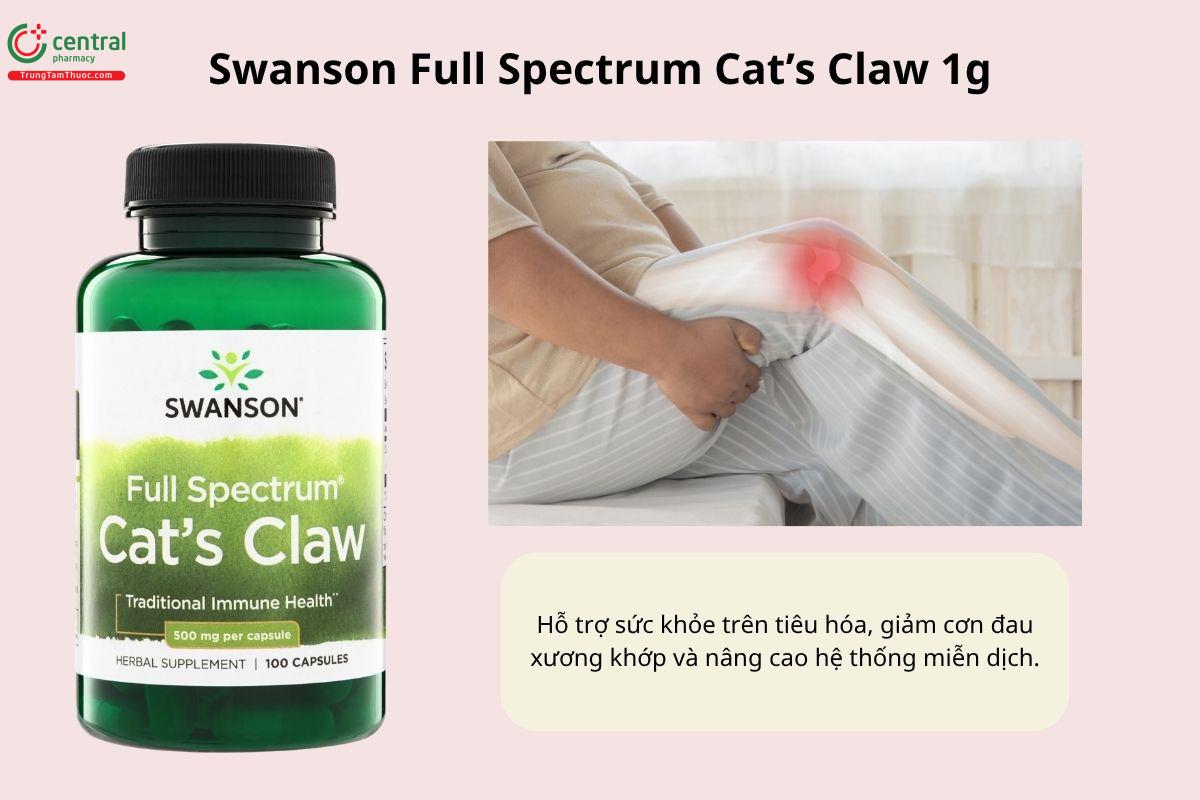 Công dụng của Swanson Full Spectrum Cat’s Claw 1g