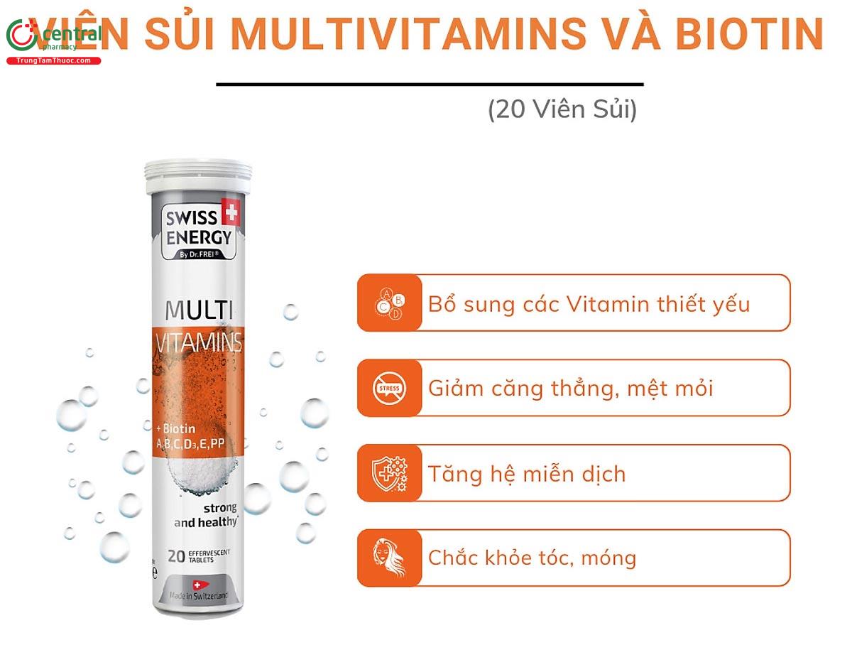 Swiss Energy Multi Vitamins + Biotin giúp tăng cường miễn dịch, làm đẹp da