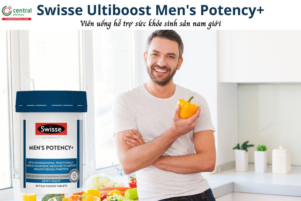 Swisse Ultiboost Men's Potency+ hỗ trợ sức khỏe sinh sản nam giới