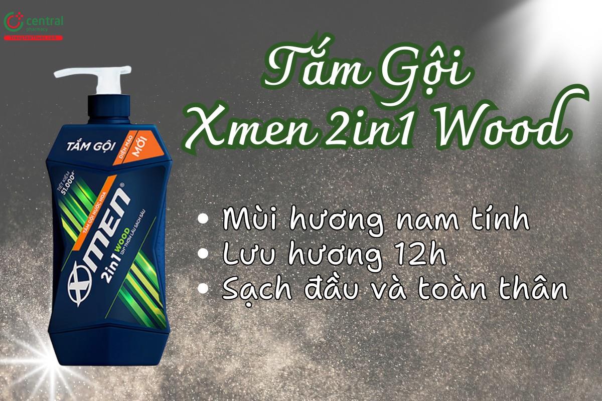 Tắm gội X-Men 2in1 Wood - Làm sạch toàn thân, mùi thơm tạo sự nổi bật