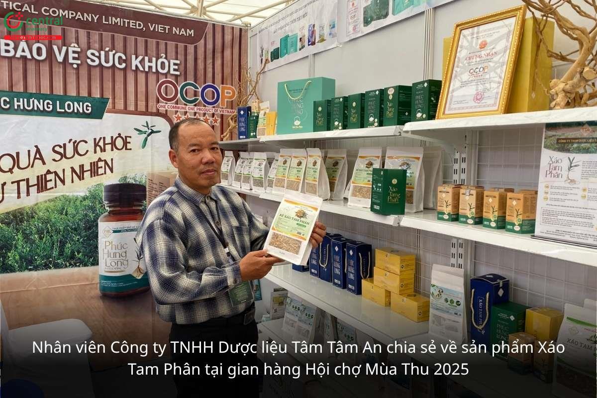 Nhân viên Công ty TNHH Dược liệu Tâm Tâm An chia sẻ về sản phẩm Xáo Tam Phân