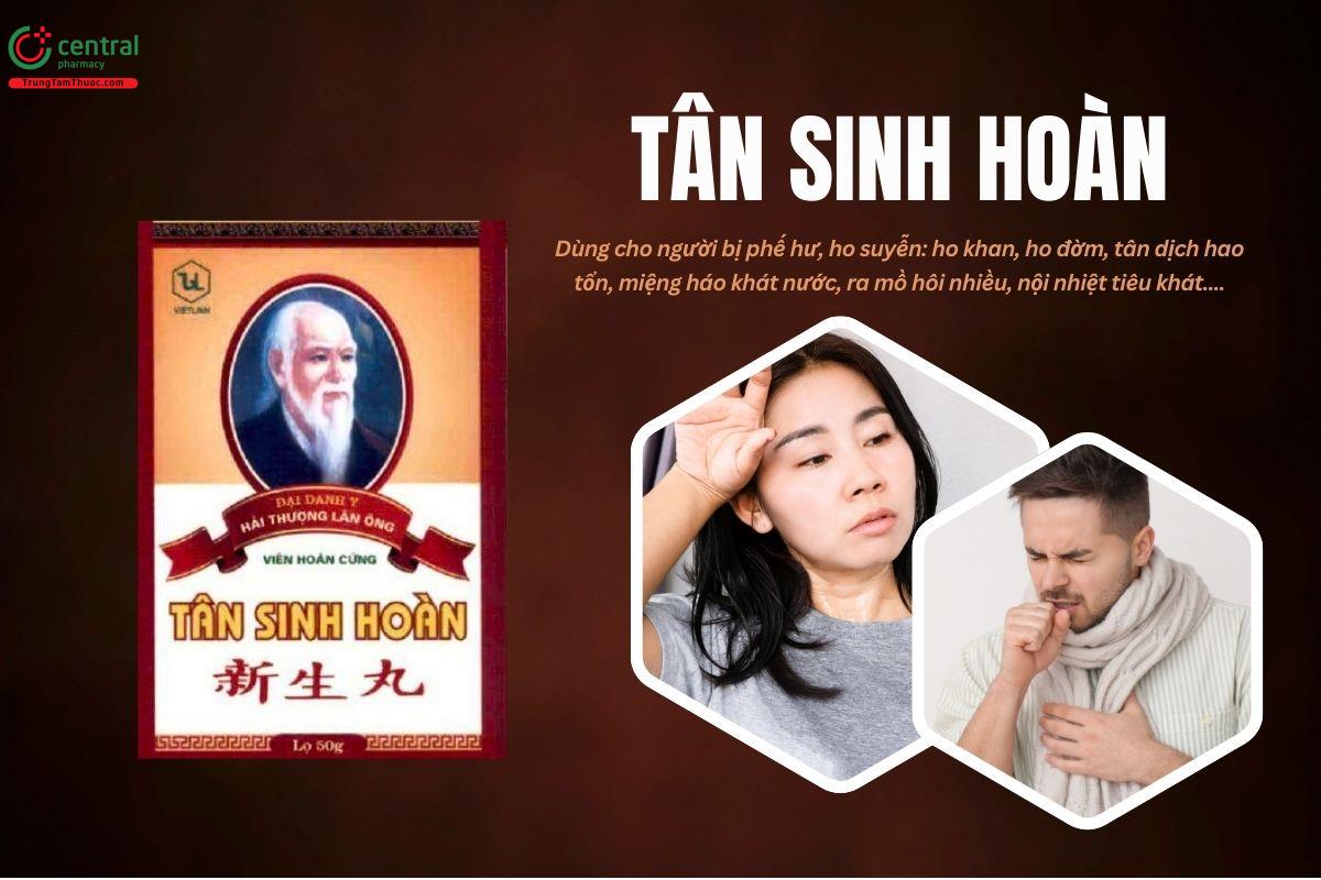 Thuốc Tân sinh hoàn có tác dụng kiện tỳ, ích phế, sinh tân, chỉ khát