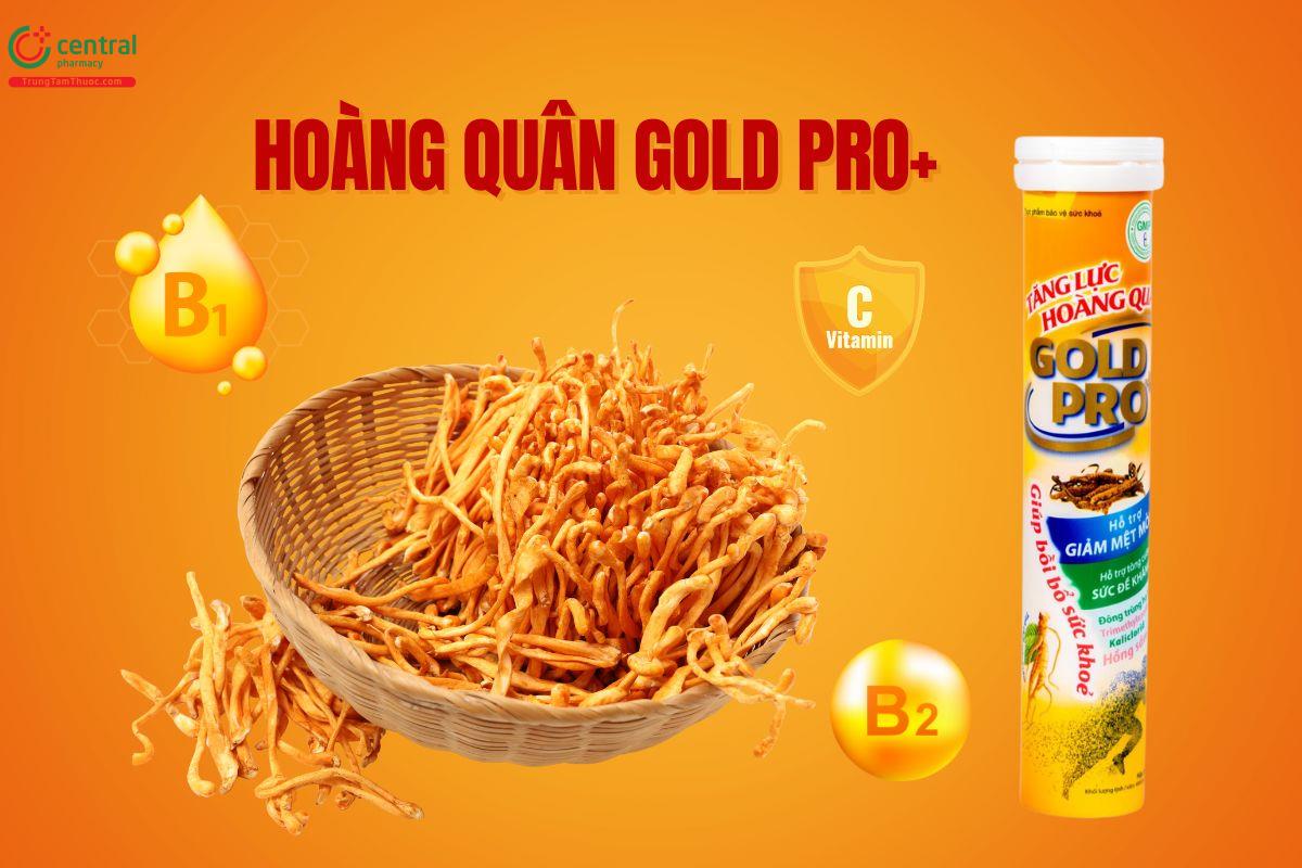 Tăng lực Hoàng Quân Gold Pro+ có chứa thành phần gì?