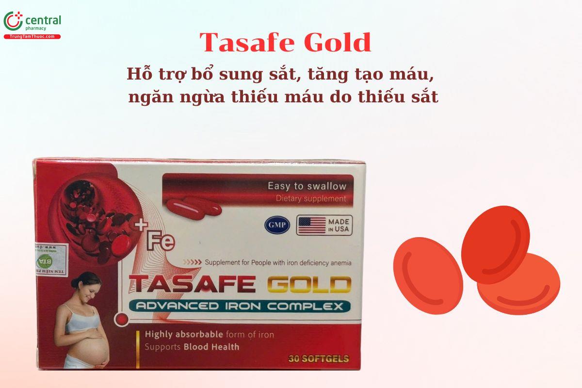Tasafe Gold bổ sung sắt, acid folic, ngăn ngừa thiếu máu