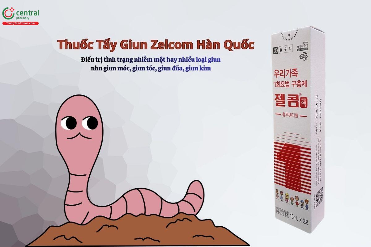 Thuốc tẩy giun Zelcom Hàn Quốc cho bé