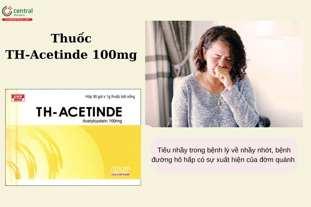 Chỉ định của thuốc TH-Acetinde 100mg