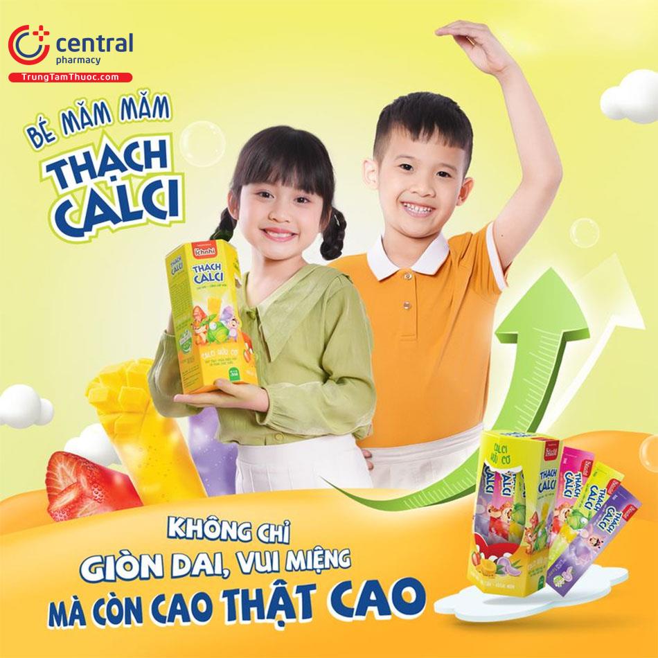 Thạch Calci Ích Nhi - bổ sung calci hữu cơ cho trẻ cao lớn