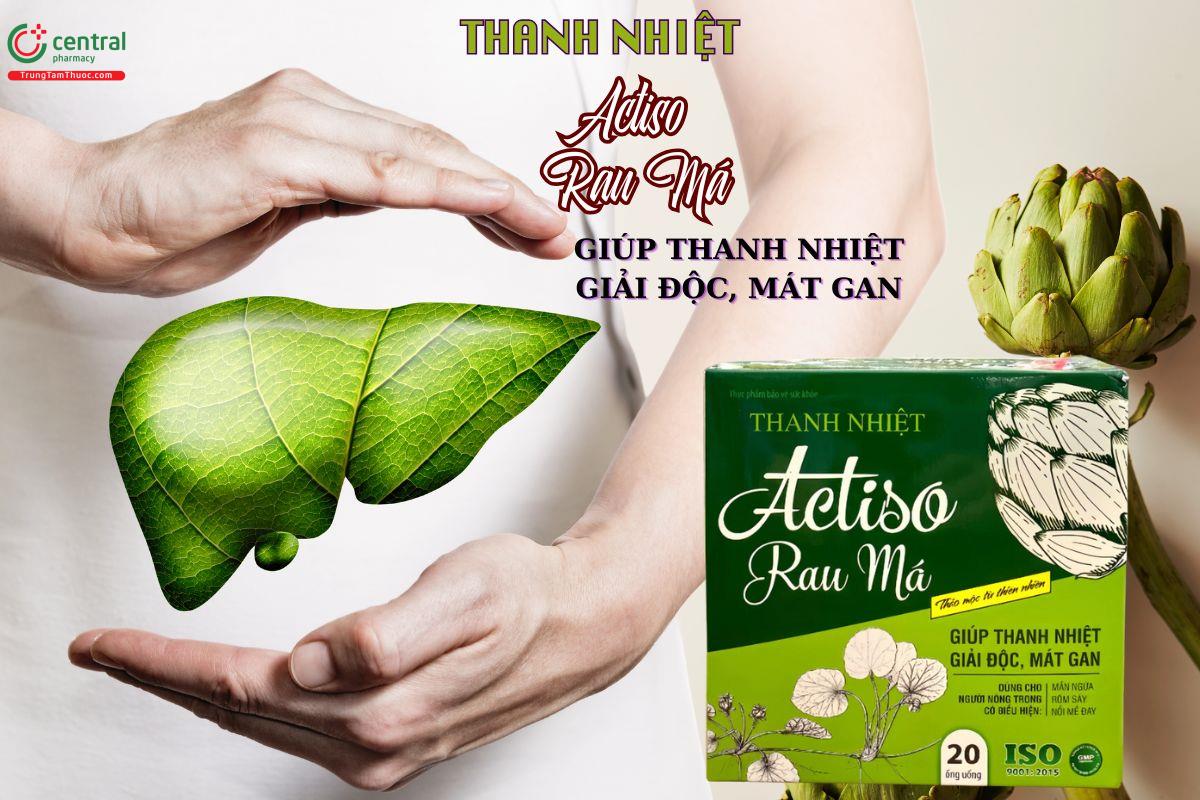 Thanh Nhiệt Actiso Rau Má giúp thanh nhiệt, giải độc gan, tăng cường chức năng gan