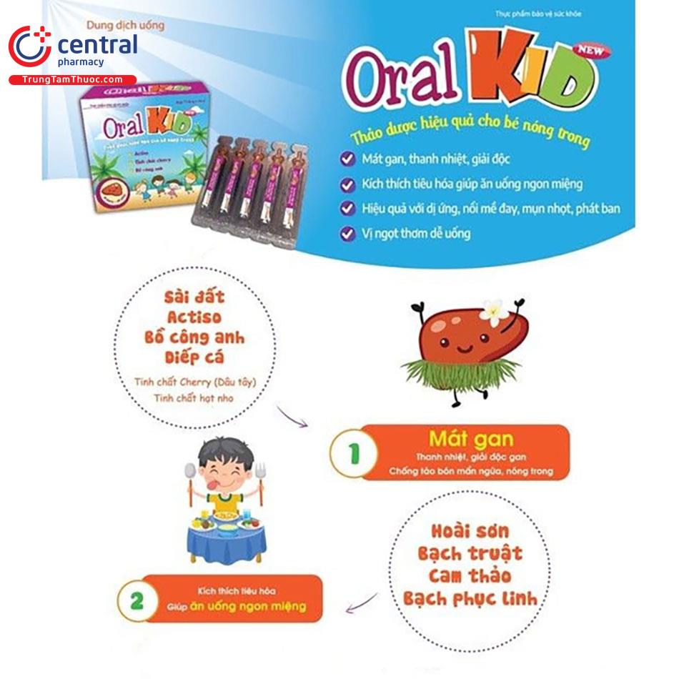 Thành phần và công dụng của sản phẩm Oralkid New
