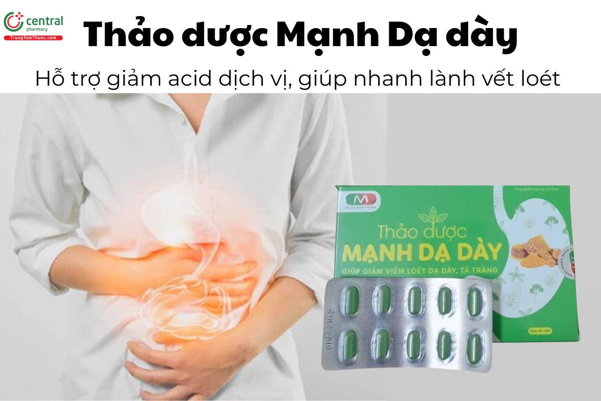 Thảo dược Mạnh Dạ dày - Hỗ trợ giảm acid dịch vị, giúp nhanh lành vết loét