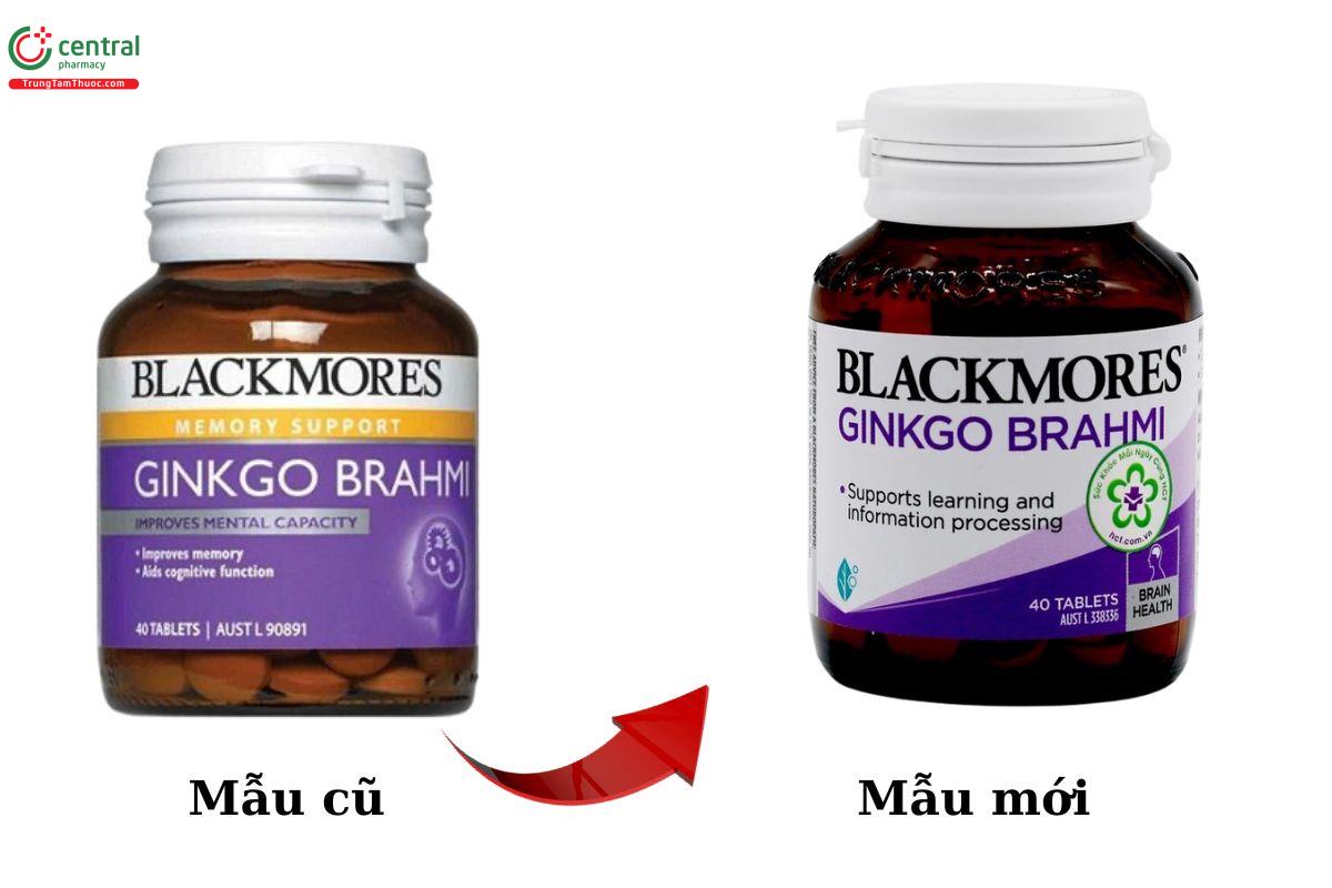 Mẫu cũ - mẫu mới của Blackmores Ginkgo Brahmi