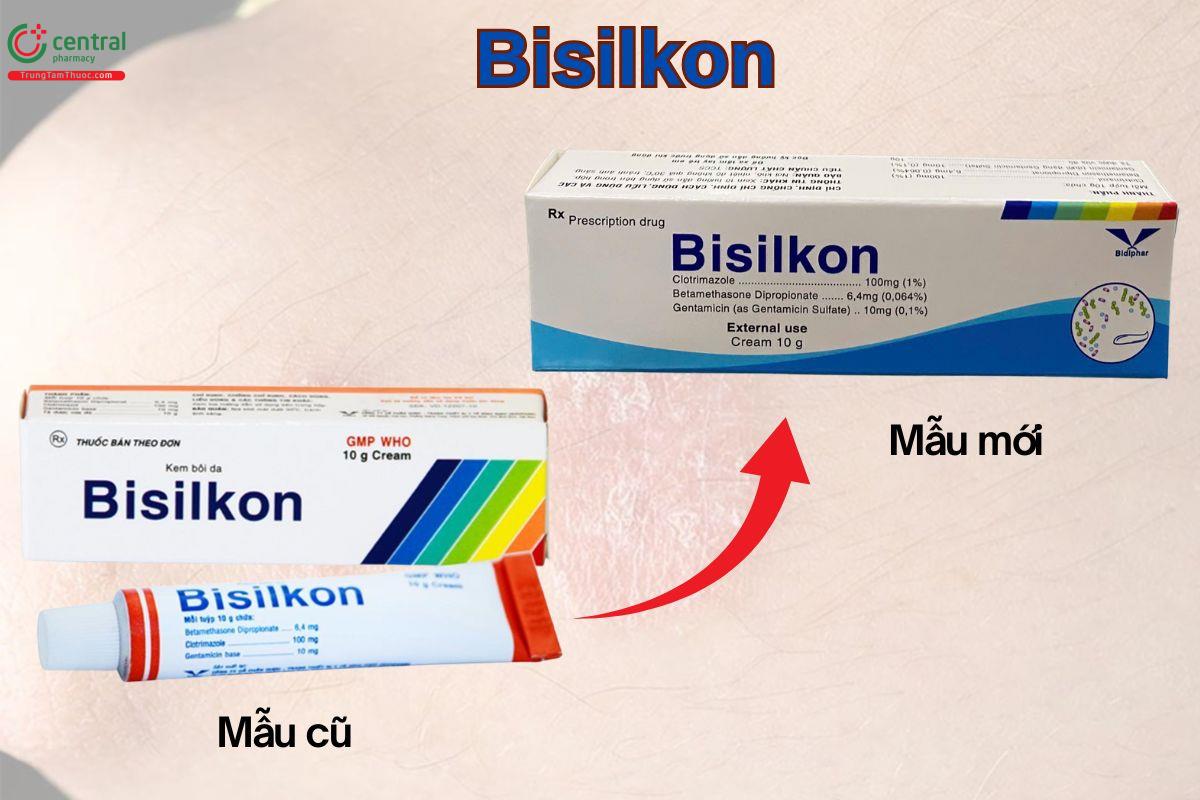 Hình ảnh mẫu cũ - mẫu mới thuốc Bisilkon