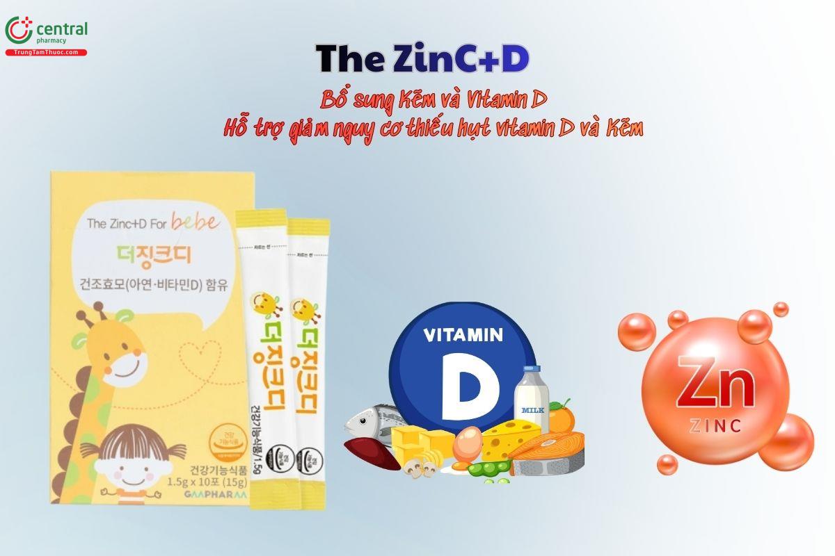 The ZinC+D hỗ trợ giảm nguy cơ thiếu Kẽm và Vitamin D