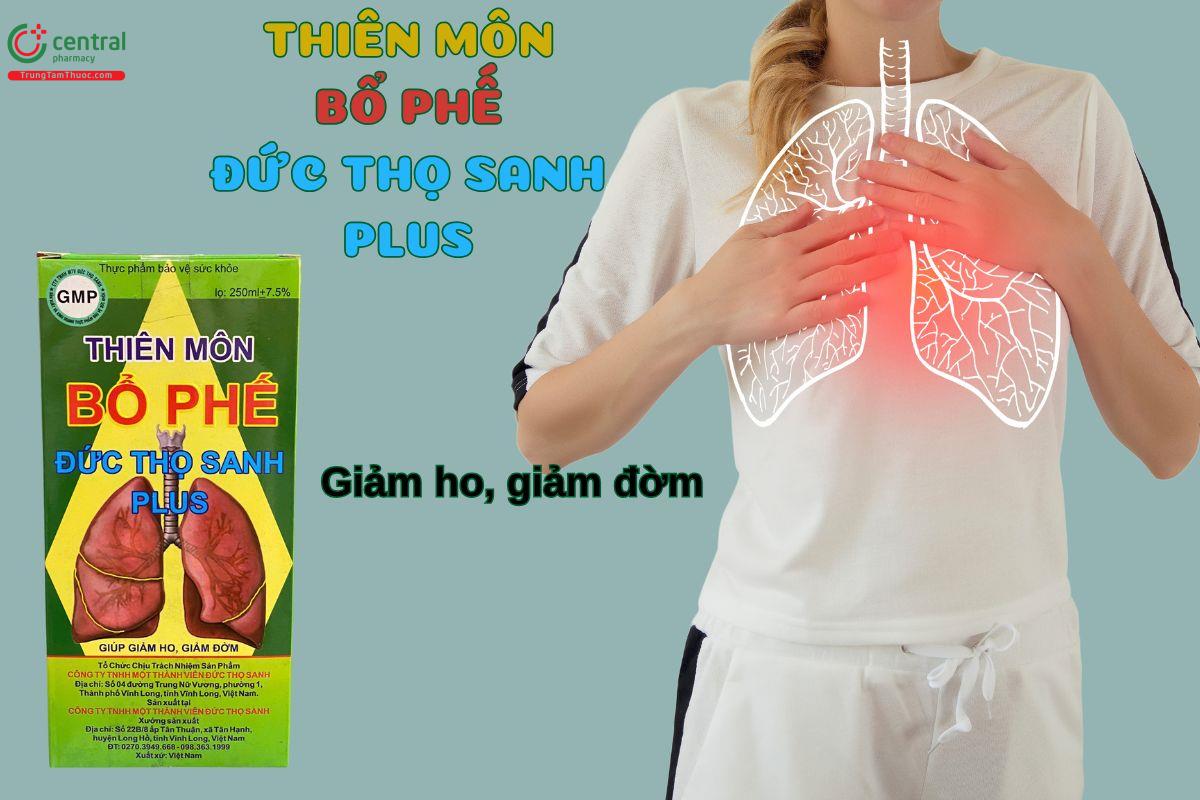 Thiên Môn Bổ Phế Đức Thọ Sanh Plus giúp giảm ho, long đờm