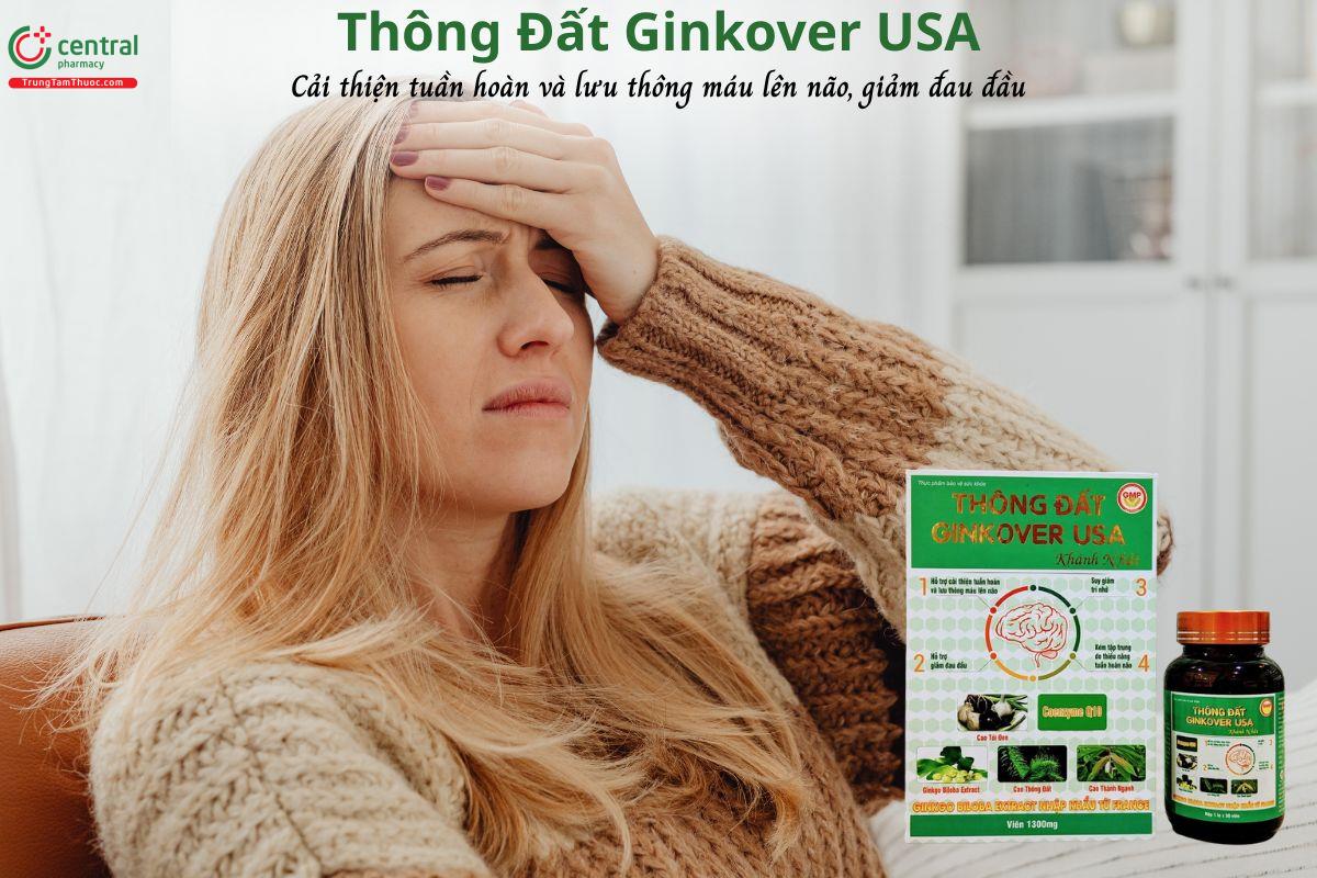 Thông Đất Ginkover USA - Cải thiện tuần hoàn máu não, giảm đau đầu