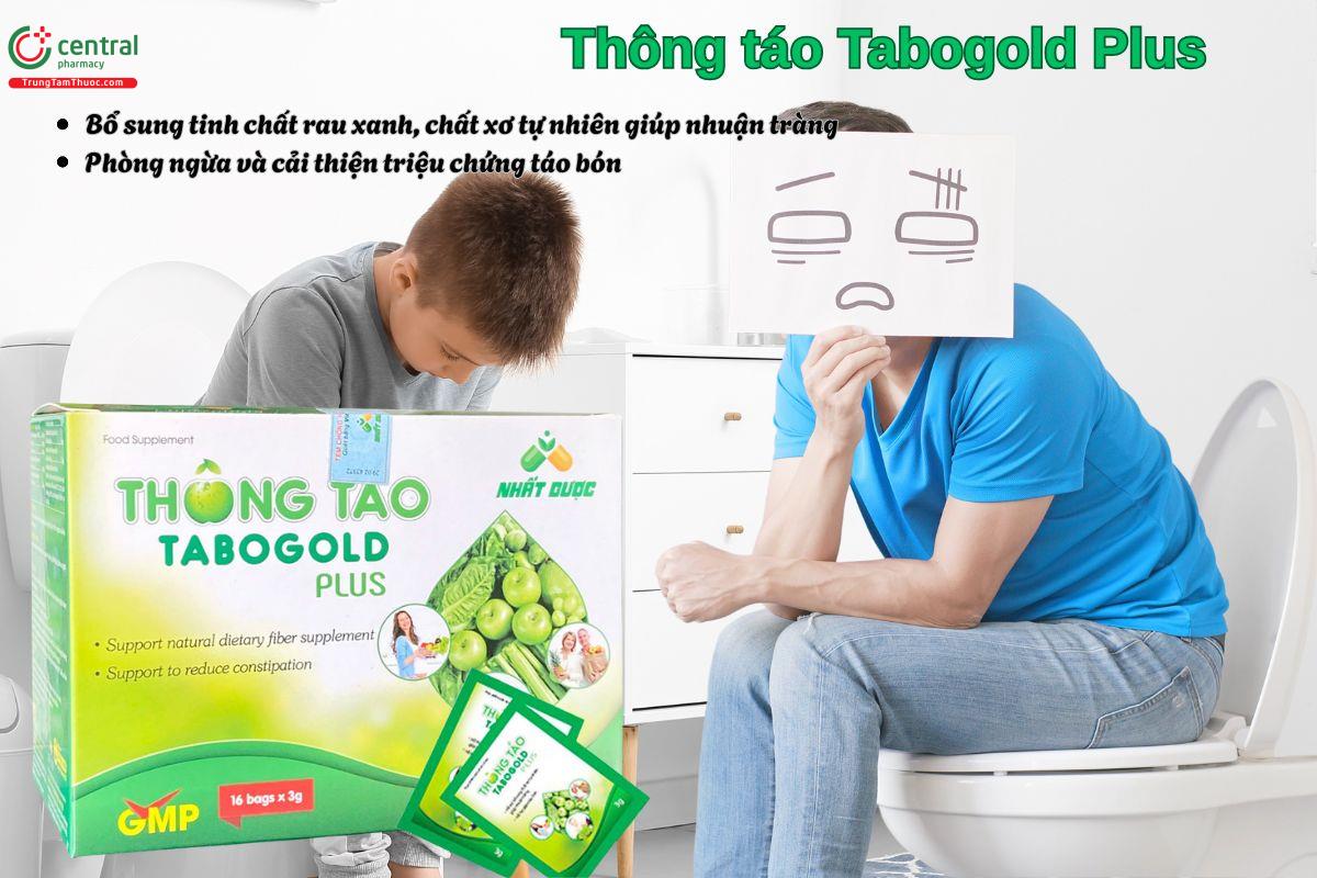 Thông táo Tabogold Plus giúp nhuận tràng, cải thiện triệu chứng táo bón