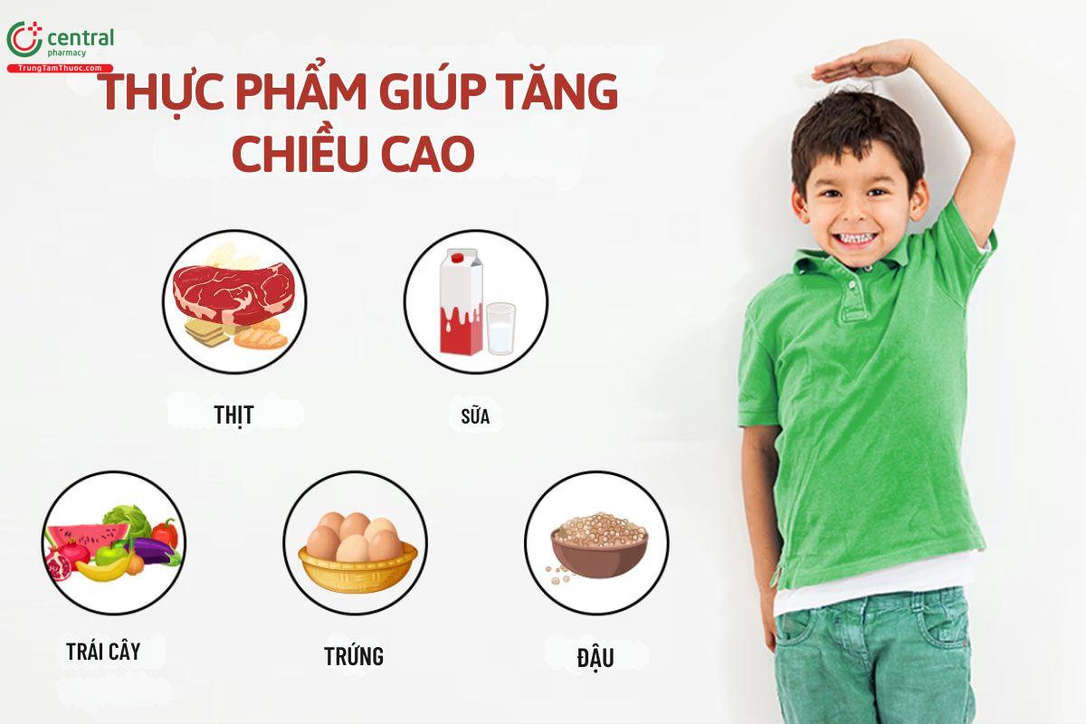 Một số thực phẩm giúp tăng chiều cao