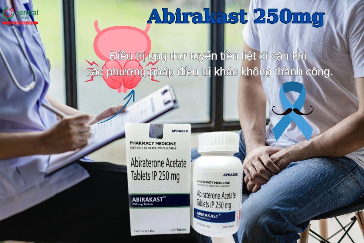 Thuốc Abirakast 250mg điều trị bệnh ung thư tuyến tiền liệt