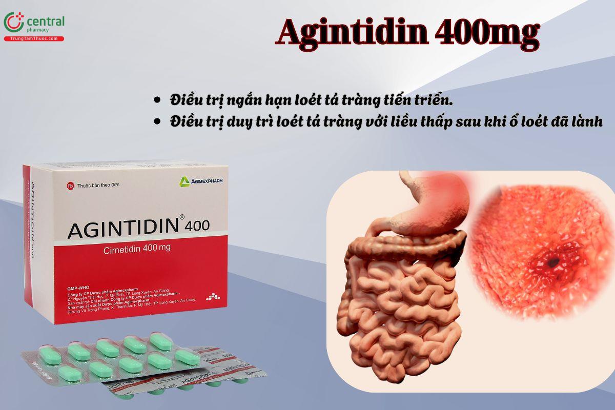 Thuốc Agintidin 400mg điều trị ngắn hạn loét tá tràng tiến triển
